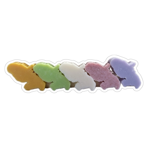 Pack de 5 savons en forme de carte de la Martinique