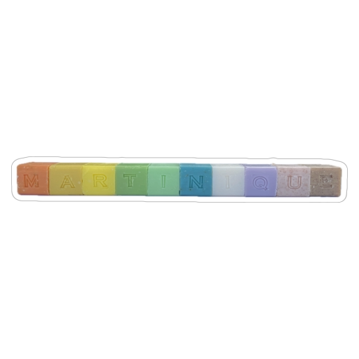 Barre de 10 savons estampillés Martinique